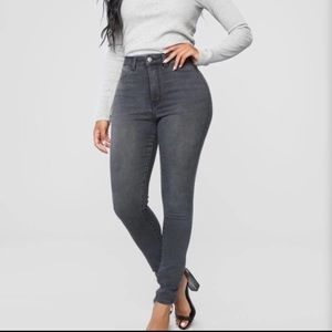Charcoal high waisted skinny jeans